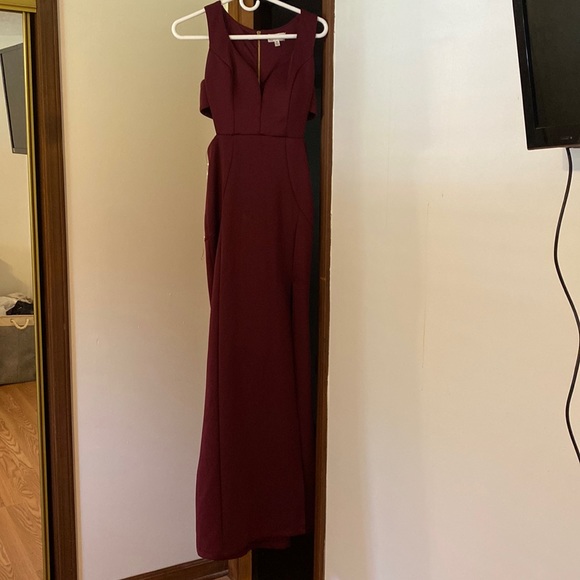 Burgundy, open sides, an open on the leg, size M - Picture 1 of 2